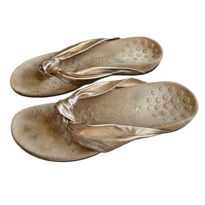 Vionic Rose Gold Flip Flop Slide Shoes Size 10